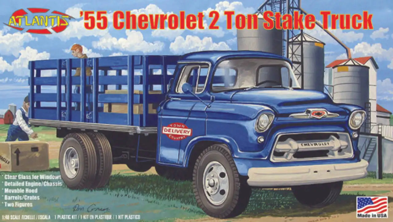 1955 Chevrolet 2-Ton Stake Bed Truck 1/48 Atlantis Models