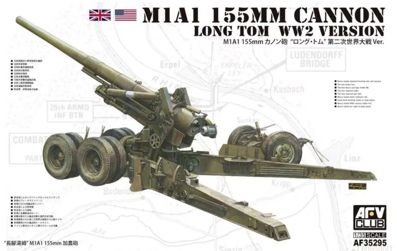 155mm Gun M1A1 "Long Tom" WWII Version 1/35 AFV Club