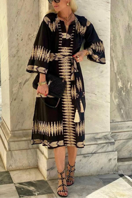 Midnight Boho Bliss Dream Midi Dress