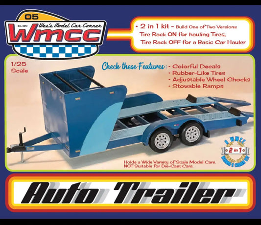Auto Trailer w/Optional Tire Rack (2 in 1) 1/25 Wes's Model Car Corner